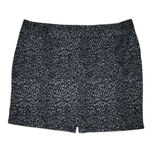 Lane Bryant Plus Size Skirt Sz 28 Animal Print Casual Career Stretch Mini Skirt